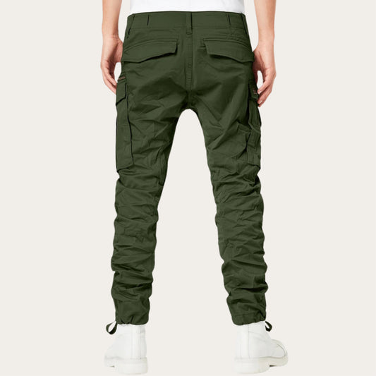 100% Stretchable Cotton Fabric Cargo Pants – Olive Green Dark