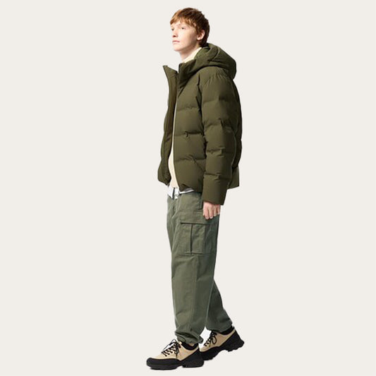 100% Stretchable Cotton Fabric Cargo Pants - Olive Green Light