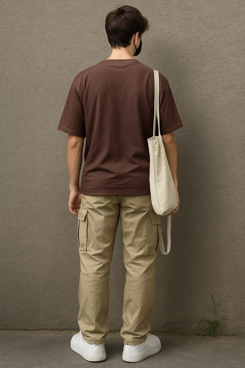 100% Stretchable Cotton Fabric Cargo Pants - Police Beige