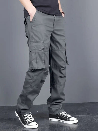 100% Stretchable Cotton Fabric Cargo Pants – Dark Grey