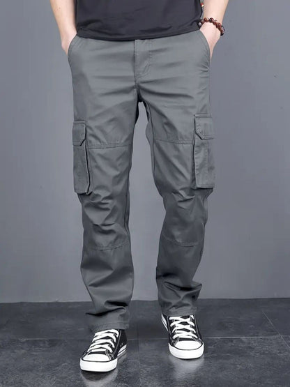 100% Stretchable Cotton Fabric Cargo Pants – Dark Grey