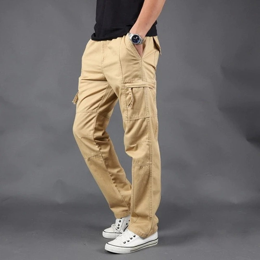 100% Stretchable Cotton Fabric Cargo Pants – Beige