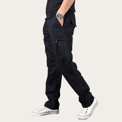 100% Stretchable Cotton Fabric Cargo Pants – Black