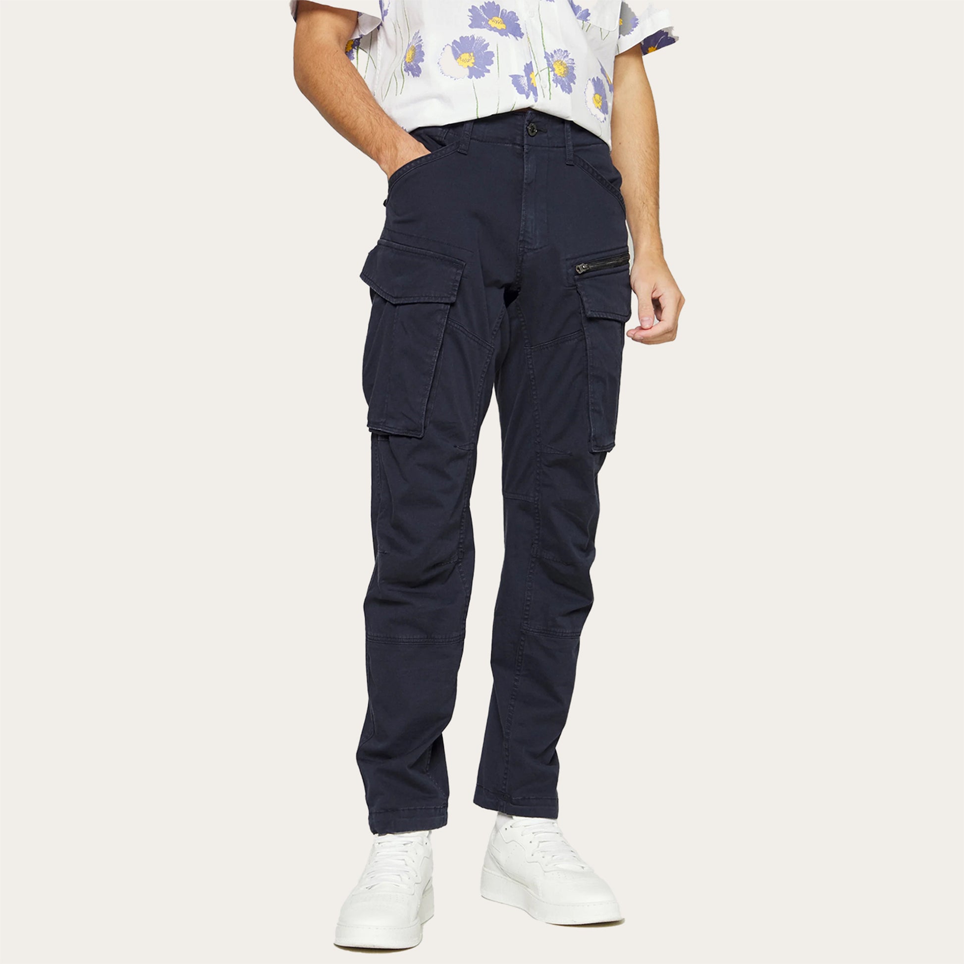 100% Stretchable Cotton Fabric Cargo Pants – Blue