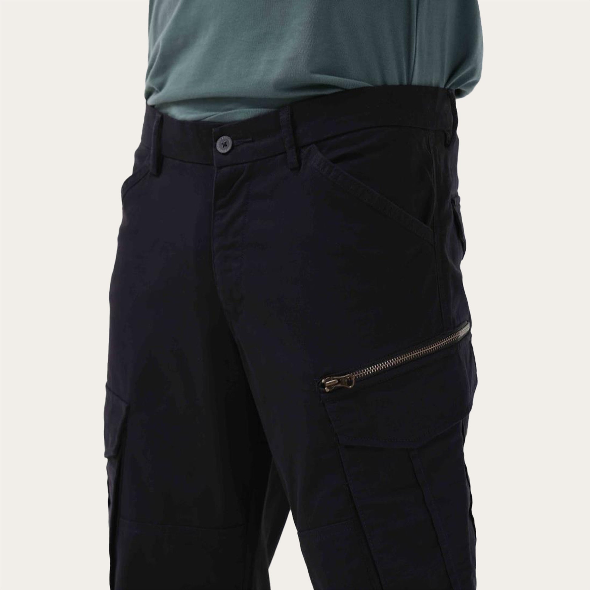 100% Stretchable Cotton Fabric Cargo Pants – Blue