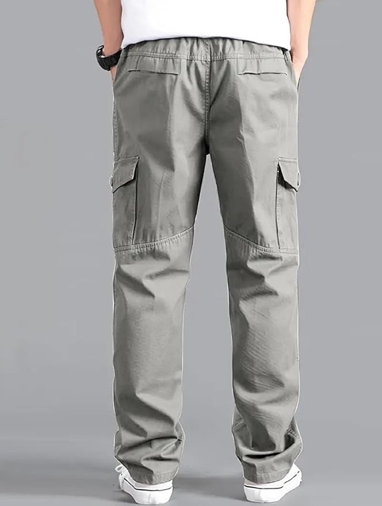 100% Stretchable Cotton Fabric Cargo Pants – Grey