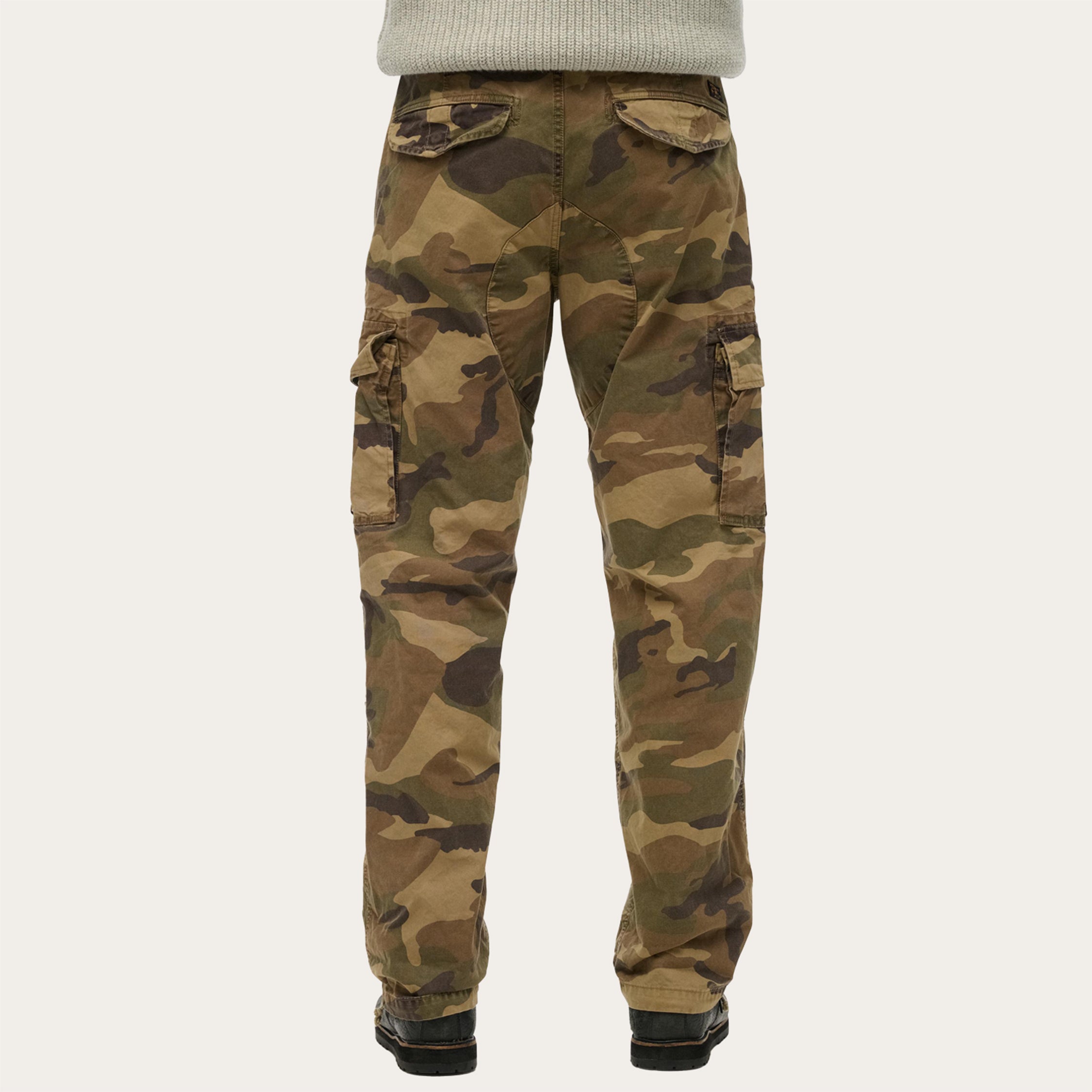100% Stretchable Cotton Fabric Cargo Pants – Mililtary Camouflage