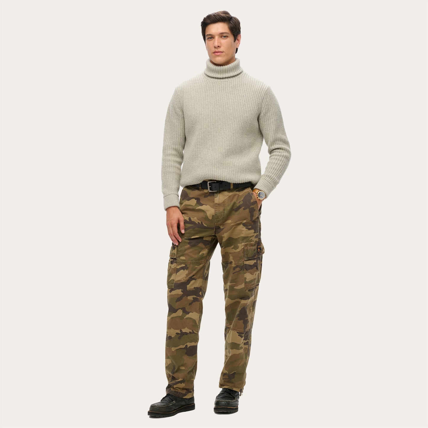 100% Stretchable Cotton Fabric Cargo Pants – Mililtary Camouflage