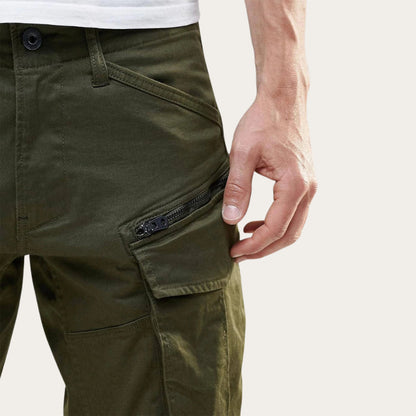 100% Stretchable Cotton Fabric Cargo Pants – Olive Green Dark