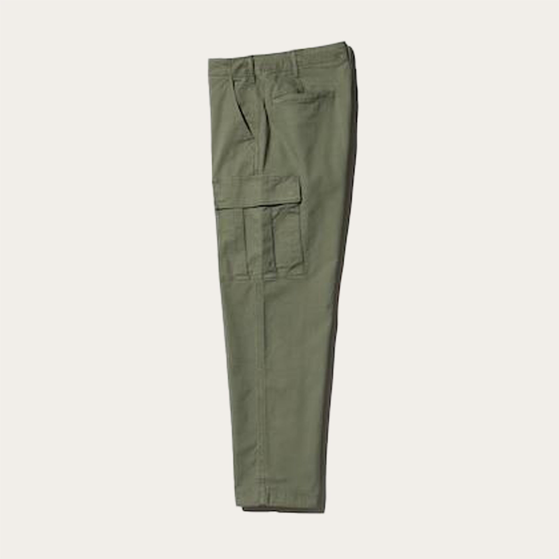 100% Stretchable Cotton Fabric Cargo Pants - Olive Green Light