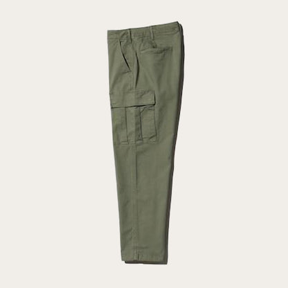 100% Stretchable Cotton Fabric Cargo Pants - Olive Green Light