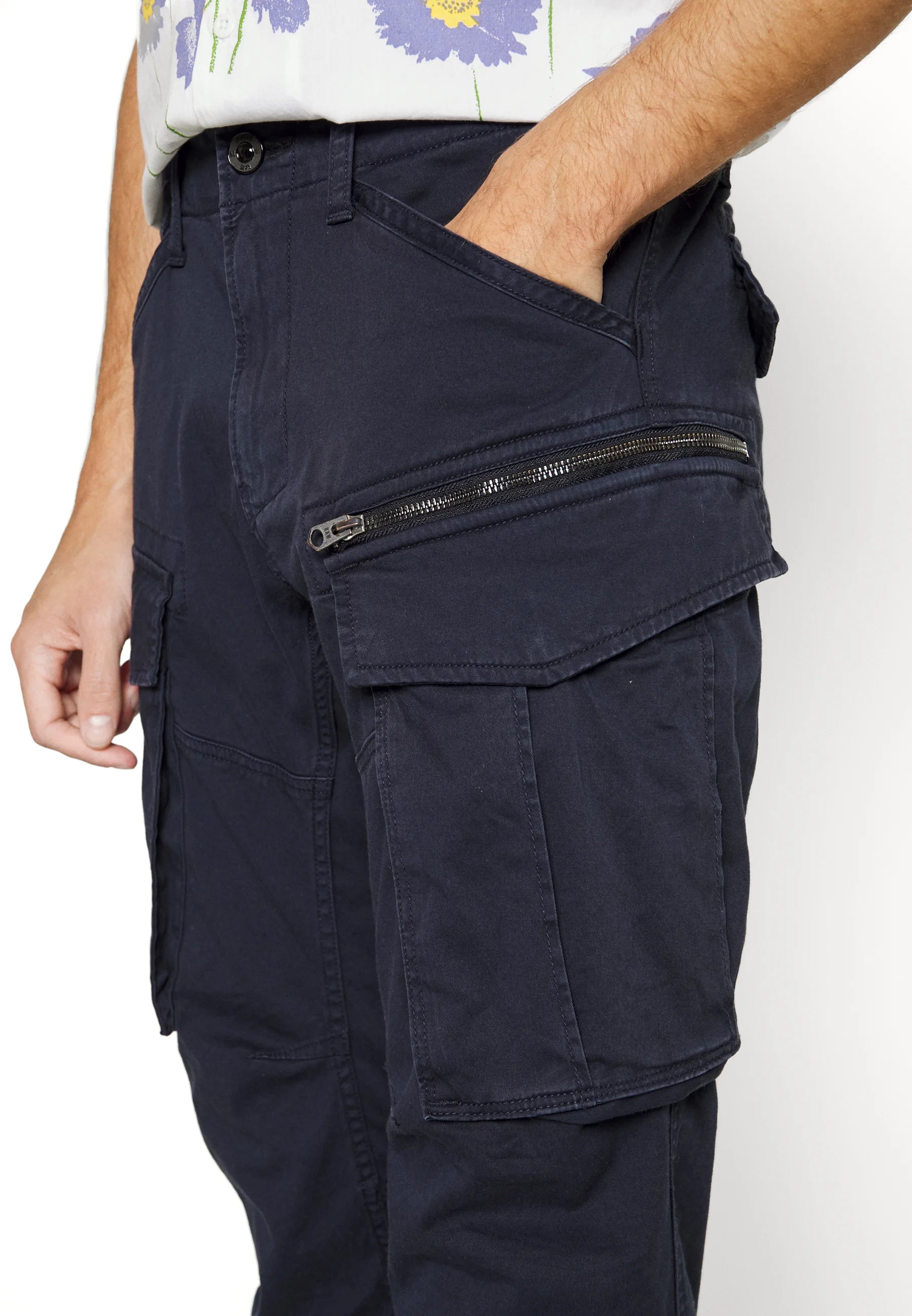 100% Stretchable Cotton Fabric Cargo Pants – Blue